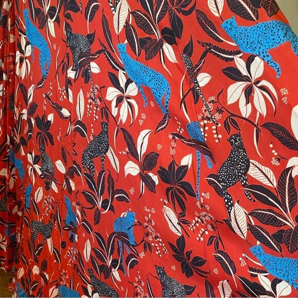 Anthropologie Aldomartins M* Red Floral Cheetah Print Natasha Maxi Sweater Dress - Picture 11 of 11